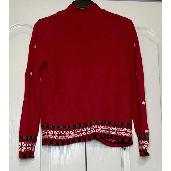 Designers Originals Studio Joy Christmas Sweater Full Zip Women’s Small - Picture 2 of 7